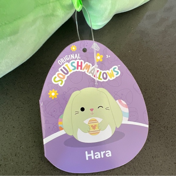 Squishmallows Easter Squad HARA The Green Bunny Holding Easter Egg 14โ BRAND NEW - Picture 12 of 16